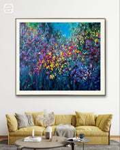Load image into Gallery viewer, Large vibrant painting for living room