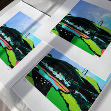 Load image into Gallery viewer, Looking up at Scrabo Tower HAND EMBELLISHED PRINT