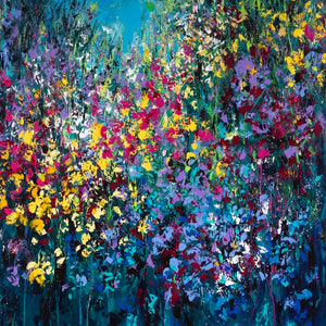 Vibrant wildflower print by Northern Ireland artist Rachel Magill