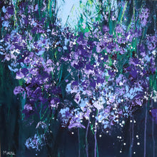 Load image into Gallery viewer, Purple flower painting by NI artist Rachel Magill