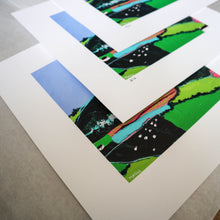 Load image into Gallery viewer, Looking up at Scrabo Tower HAND EMBELLISHED PRINT