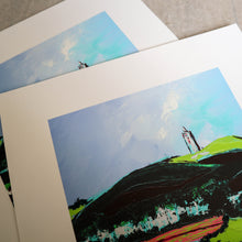 Load image into Gallery viewer, Looking up at Scrabo Tower HAND EMBELLISHED PRINT