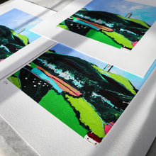 Load image into Gallery viewer, Looking up at Scrabo Tower HAND EMBELLISHED PRINT