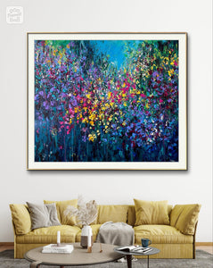 Large statement painting for living room