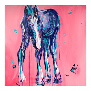 Large abstract horse painting by Northern Ireland artist Rachel Magill