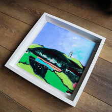 Load image into Gallery viewer, framed scrabo tower painting 
