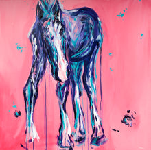 Load image into Gallery viewer, Large abstract horse painting by NI artist Rachel Magill

