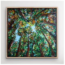 Load image into Gallery viewer, Framed woodland painting by Rachel Magill
