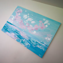 Load image into Gallery viewer, original abstract seascape painting in pastel colours
