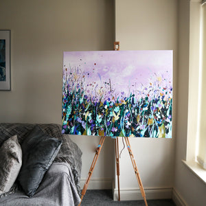 lively wildflower painting