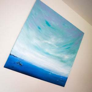 large vibrant seascape painting
