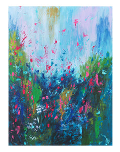 abstract wildflower painting
