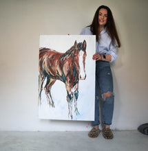Load image into Gallery viewer, irish artist with horse painting
