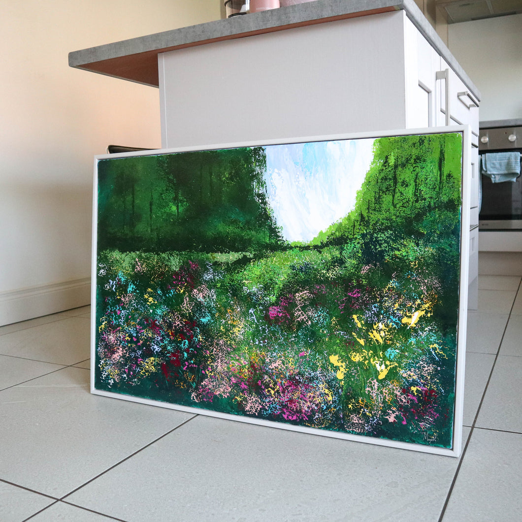 large wildflower painting